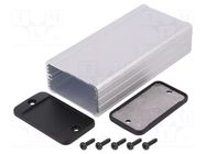 Enclosure: shielding; X: 59mm; Y: 120mm; Z: 31mm; aluminium; natural HAMMOND