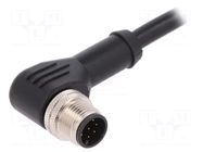 Connector: M12; plug; male; PIN: 8; angled; 2A; 30V; IP67; cables; 1m BULGIN