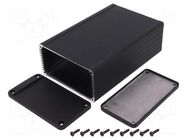 Enclosure: shielding; X: 104mm; Y: 160mm; Z: 55mm; aluminium; black HAMMOND