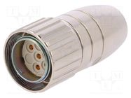 Connector: M23; plug; 623; female; PIN: 6; shielded; gold-plated; 20A BINDER