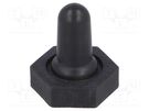Cap; 1821,1823,1824,1828,1829; for toggle switches; black Marquardt