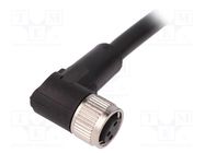Connection lead; M8; PIN: 3; angled; 10m; plug; 60VAC; 4A; -25÷80°C LAPP