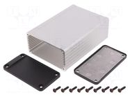 Enclosure: shielding; X: 84mm; Y: 120mm; Z: 44mm; aluminium; natural HAMMOND