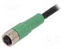 Connection lead; M8; PIN: 4; straight; 10m; plug; 30VAC; 4A; -25÷90°C PHOENIX CONTACT
