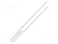 LED; green; 3mm; 500÷750mcd; 150°; Front: convex; 2.7÷3.4VDC OPTOSUPPLY