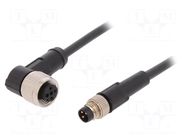 Cable: for sensors/automation; M12,M8; PIN: 3; 1m; plug; 60VDC; 4A LAPP