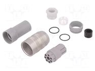 Connector: circular; plug; NR; female; PIN: 7; 250V; w/o contacts HIRSCHMANN