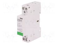 Contactor: 2-pole installation; 25A; 230VAC; NC + NO; IKA ISKRA