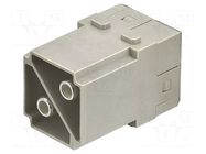 Connector: HDC; module; male; 100A; 1000V; Han-Modular®; PIN: 2 HARTING
