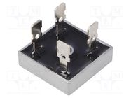 Bridge rectifier: single-phase; Urmax: 800V; If: 15A; Ifsm: 300A DC COMPONENTS