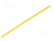 Heat shrink sleeve; thin walled; 3: 1; 1.5mm; L: 30m; yellow; reel HELLERMANNTYTON