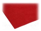 Upholstery cloth; 1500x700x3mm; red; self-adhesive 4CARMEDIA