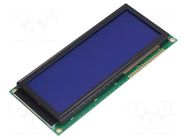 Display: LCD; alphanumeric; STN Positive; 20x4; blue; LED; PIN: 18 RAYSTAR OPTRONICS