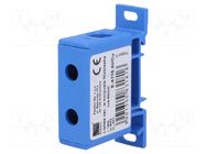 Splice terminal: rail; 125A; 600V; screw terminal; blue; 50mm2 PAWBOL