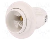 Lampholder: for lamp; E14; with flange; Body: white; Ø: 28mm; L: 57mm PAWBOL