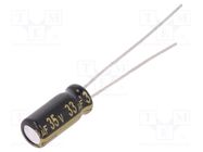 Capacitor: electrolytic; low ESR; THT; 33uF; 35VDC; Ø5x11mm; ±20% PANASONIC