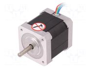 Motor: DC; stepper; 12VDC; step 1,8°; 0.35Nm; 0.4A; 42x42x47mm WObit