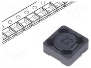 Inductor: wire; SMD; 220uH; 350mA; 1.65Ω; ±20%; 7.3x7.3x3.4mm Viking