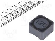 Inductor: wire; SMD; 12uH; 4.9A; 24mΩ; ±20%; 12x12x8mm; -40÷125°C Viking
