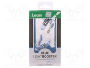 Filament lamp: automotive; PK22s; white-blue; 12V; 55W; BLUE LUCAS
