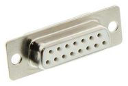 D SUB CONNECTOR, RCPT, 15POS, SOLDER