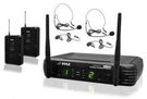 UHF Wireless Microphone System Dual Bodypack, Headset and Lavalier