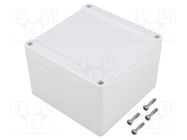 Enclosure: multipurpose; X: 120mm; Y: 120mm; Z: 80mm; 1555; grey HAMMOND