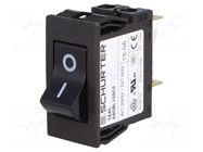 Circuit breaker; Urated: 240VAC; 60VDC; 15A; DPST; Poles: 2; SNAP-IN SCHURTER