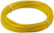 Insulated Copper Wire, 10 m, yellow - 1-wire copper cable, stranded (18x 0.1 mm)