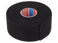 Tape: textile; W: 50mm; L: 25m; Thk: 0.3mm; Automotive; black; 105°C TESA