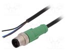 Connection lead; M12; PIN: 3; straight; 3m; plug; 250VAC; 4A; PVC PHOENIX CONTACT