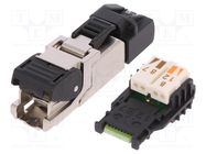 Plug; RJ45; PIN: 8; Cat: 6a; shielded,with protective cap; 5÷9mm TELEGÄRTNER