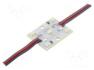 LED; blue; 0.48W; 120°; No.of diodes: 5; 27x22mm; 12VDC OPTOFLASH