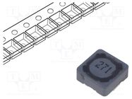 Inductor: wire; SMD; 270uH; 320mA; 2.31Ω; ±20%; 7.3x7.3x3.4mm Viking