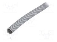 Protective tube; Size: 20; PVC; grey; L: 50m; -25÷60°C; 320N PAWBOL