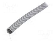 Protective tube; Size: 25; PVC; grey; L: 50m; -25÷60°C; 320N PAWBOL