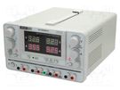 Power supply: laboratory; linear,multi-channel; 0÷30VDC; 0÷5A AXIOMET