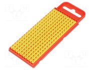 Markers; Marking: L; 2÷2.8mm; polyamide; yellow; -40÷85°C; push-in HELLERMANNTYTON