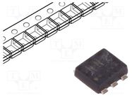 Transistor: N-MOSFET x2; unipolar; 30V; 1.6A; 0.5W; UF6 TOSHIBA