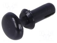 Rivet; polyamide; L.rivet: 4.8mm; black; dismountable,push-in DREMEC