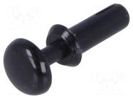 Rivet; polyamide; L.rivet: 5.6mm; black; dismountable,push-in DREMEC