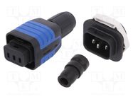 Connector: AC supply; soldering,screw terminal; male + female SCHURTER