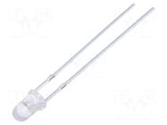 LED; white cold; 3mm; 8000÷15000mcd; 30°; Front: convex; 2.8÷3.6VDC FORYARD