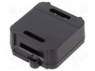 Enclosure: junction box; X: 44.5mm; Y: 57mm; Z: 19mm; black; CBOX INT ITALTRONIC