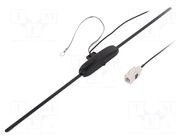 Antenna; inner; AM,FM,TMC; universal,with amplifier; 2.4m; 12VDC CALEARO