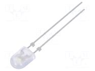 LED; white cold; oval; 5x4mm; 3500mcd; 80/40°; Front: convex; 20mA FORYARD