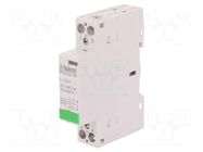 Contactor: 2-pole installation; 32A; 24VAC,24VDC; NO x2; IKD ISKRA