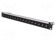 Coupler; patch panel; BNC socket,both sides; 75Ω; rack; screw CLIFF