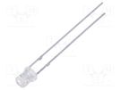 LED; 3mm; red; 220÷330mcd; 140°; Front: flat; 1.8÷2.6V; No.of term: 2 OPTOSUPPLY
