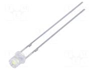 LED; white cold; 3mm; 1120÷1560mcd; 140°; Front: flat; 2.7÷3.4VDC OPTOSUPPLY